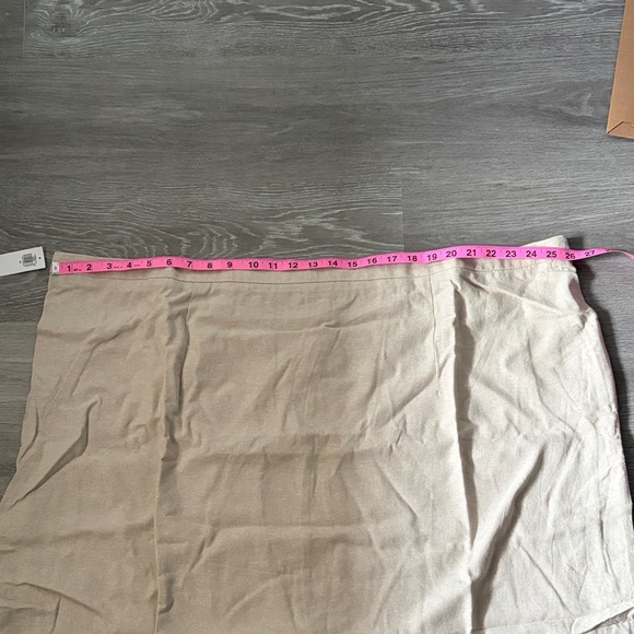 Old Navy Mid-Rise Linen Blend Midi Skirt, NWT, Color Natural - Picture 8 of 9